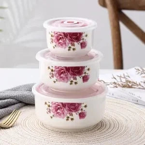 Ene porcelani me kapak vakumi (3pcs)