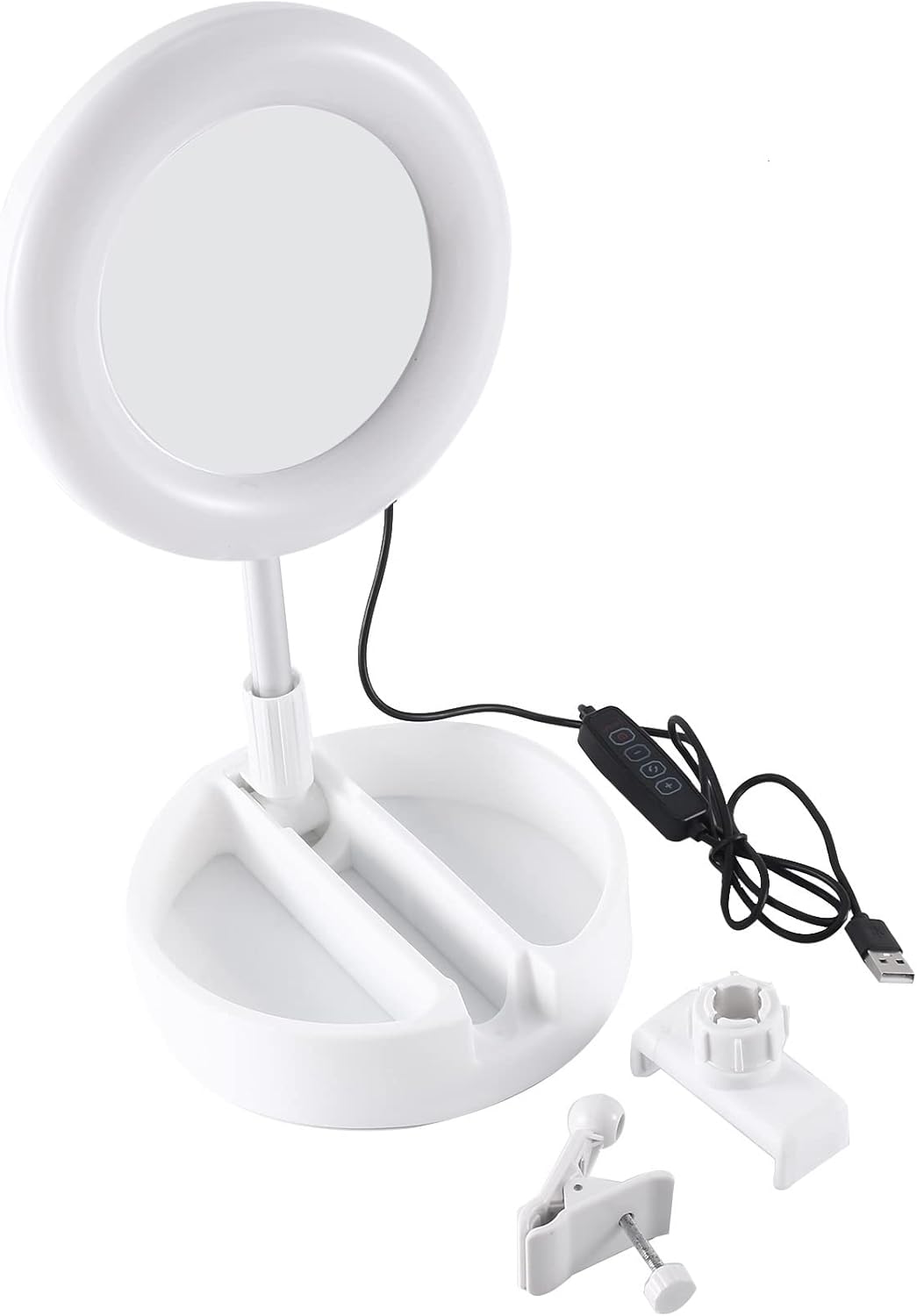 Dritë Rrethore Profesionale/ Ezeze, E bardhe, Pink